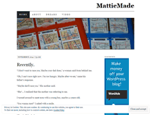 Tablet Screenshot of mattiemade.wordpress.com