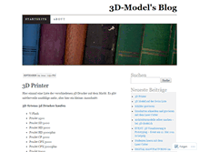 Tablet Screenshot of 3dmodell.wordpress.com