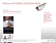 Tablet Screenshot of goinganextramile.wordpress.com