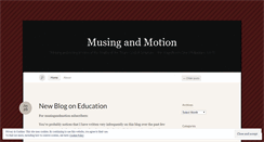 Desktop Screenshot of musingandmotion.wordpress.com