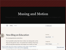 Tablet Screenshot of musingandmotion.wordpress.com