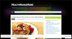 Desktop Screenshot of healthmangemore.wordpress.com