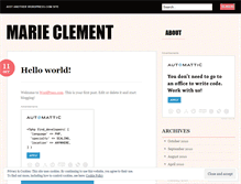Tablet Screenshot of marieclementathome.wordpress.com