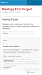 Mobile Screenshot of marriagefirstproject.wordpress.com