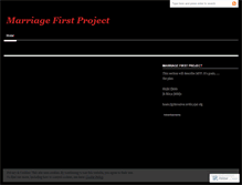 Tablet Screenshot of marriagefirstproject.wordpress.com