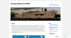 Desktop Screenshot of canadianmemoriesww2.wordpress.com