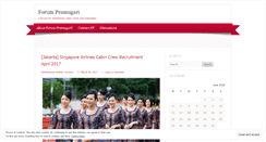 Desktop Screenshot of forumpramugari.wordpress.com