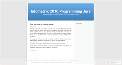 Desktop Screenshot of infomatrixjury.wordpress.com