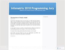 Tablet Screenshot of infomatrixjury.wordpress.com