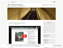 Tablet Screenshot of mynameisfamous.wordpress.com