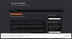 Desktop Screenshot of encoreathlete.wordpress.com