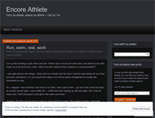 Tablet Screenshot of encoreathlete.wordpress.com