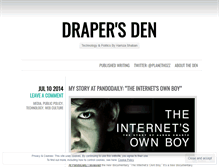 Tablet Screenshot of drapersden.wordpress.com