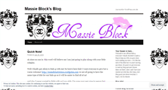 Desktop Screenshot of missmassieblockxo.wordpress.com