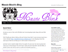 Tablet Screenshot of missmassieblockxo.wordpress.com