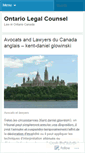 Mobile Screenshot of ontariolegalcounsel.wordpress.com