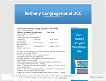 Tablet Screenshot of bethanyucc.wordpress.com