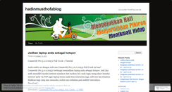 Desktop Screenshot of hadinmusthofablog.wordpress.com
