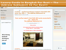 Tablet Screenshot of bangkokcondosukhumvit.wordpress.com