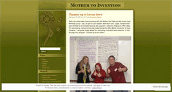 Desktop Screenshot of mothertoinvention.wordpress.com