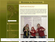 Tablet Screenshot of mothertoinvention.wordpress.com