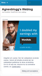 Mobile Screenshot of agnesblogg.wordpress.com