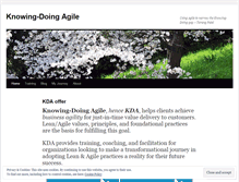 Tablet Screenshot of knowingdoingagile.wordpress.com