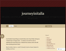 Tablet Screenshot of journeyinitalia.wordpress.com