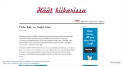 Desktop Screenshot of haatkiikarissa.wordpress.com