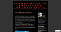 Desktop Screenshot of conciergeperutravelservices.wordpress.com