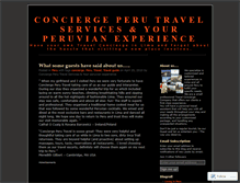 Tablet Screenshot of conciergeperutravelservices.wordpress.com