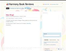 Tablet Screenshot of harmonybookreviews.wordpress.com