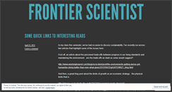 Desktop Screenshot of frontierscientist.wordpress.com