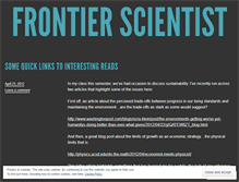 Tablet Screenshot of frontierscientist.wordpress.com