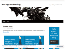 Tablet Screenshot of musingsongaming.wordpress.com