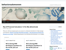 Tablet Screenshot of behaviorsalomonnm.wordpress.com