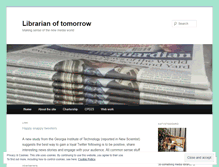 Tablet Screenshot of librarianoftomorrow.wordpress.com