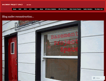 Tablet Screenshot of basementprojectspace.wordpress.com