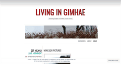 Desktop Screenshot of livingingimhae.wordpress.com