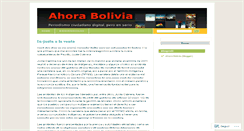 Desktop Screenshot of ahorabolivia.wordpress.com