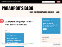 Tablet Screenshot of paraopor.wordpress.com