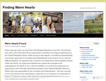 Tablet Screenshot of findingwarmhearts.wordpress.com