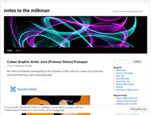 Tablet Screenshot of notestothemilkman.wordpress.com