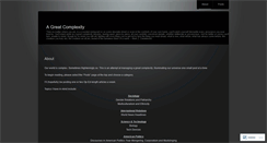 Desktop Screenshot of agreatcomplexity.wordpress.com