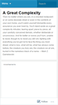 Mobile Screenshot of agreatcomplexity.wordpress.com