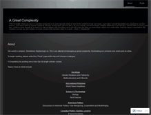 Tablet Screenshot of agreatcomplexity.wordpress.com