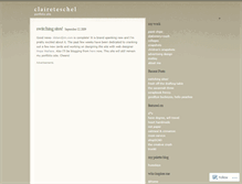 Tablet Screenshot of claireteschel.wordpress.com