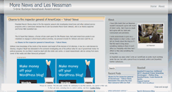 Desktop Screenshot of morenewsandlesnessman.wordpress.com