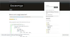 Desktop Screenshot of encrypt3d.wordpress.com