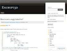 Tablet Screenshot of encrypt3d.wordpress.com